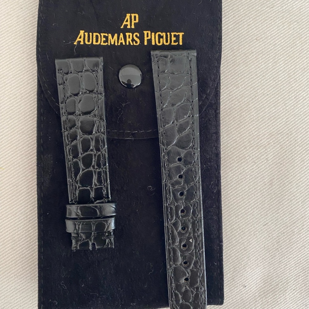 Audemars Piguet Vintage 18mm Black Crocodile Leather Strap